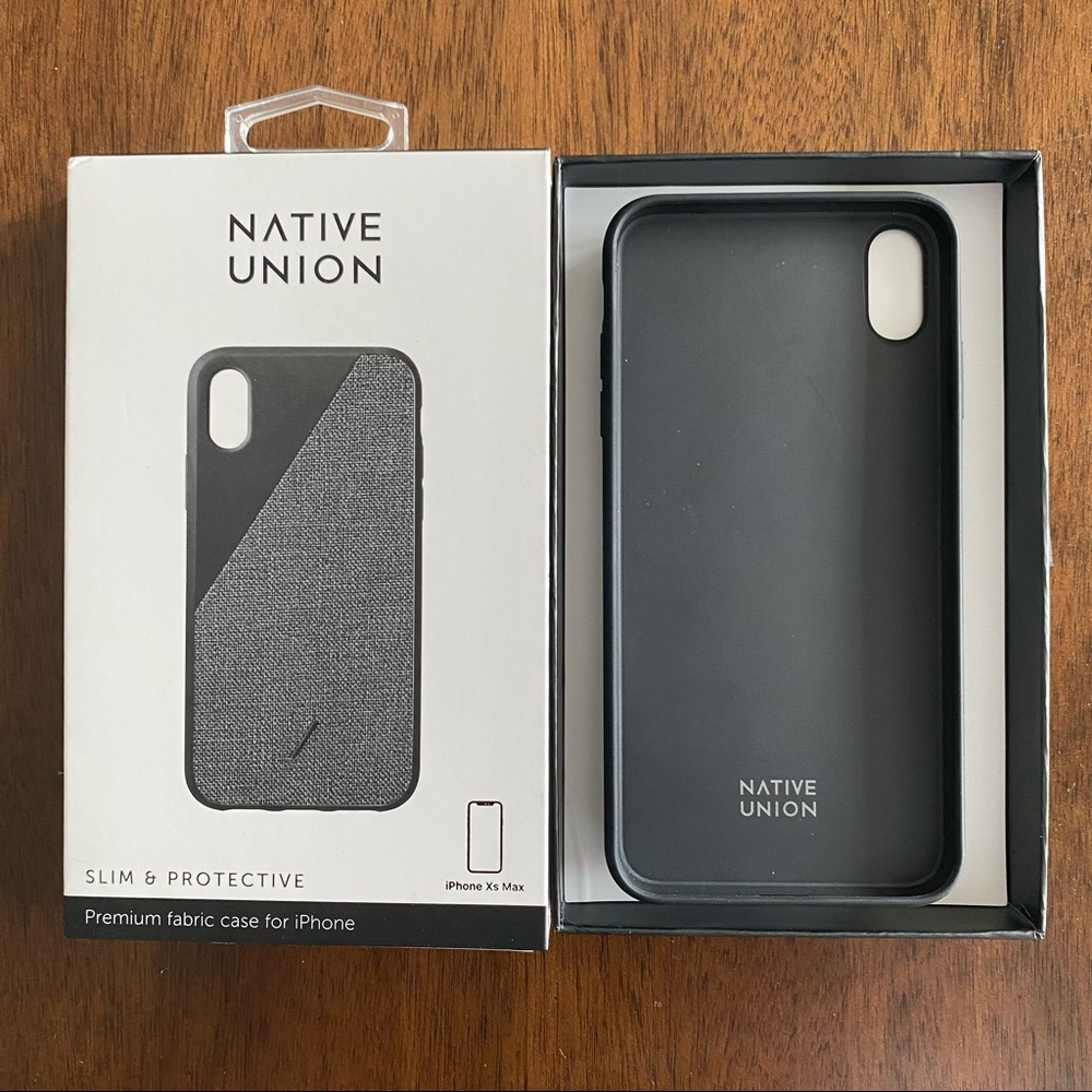 NWT Native Union iPhone XS Max - Slate Woven Fabric Case